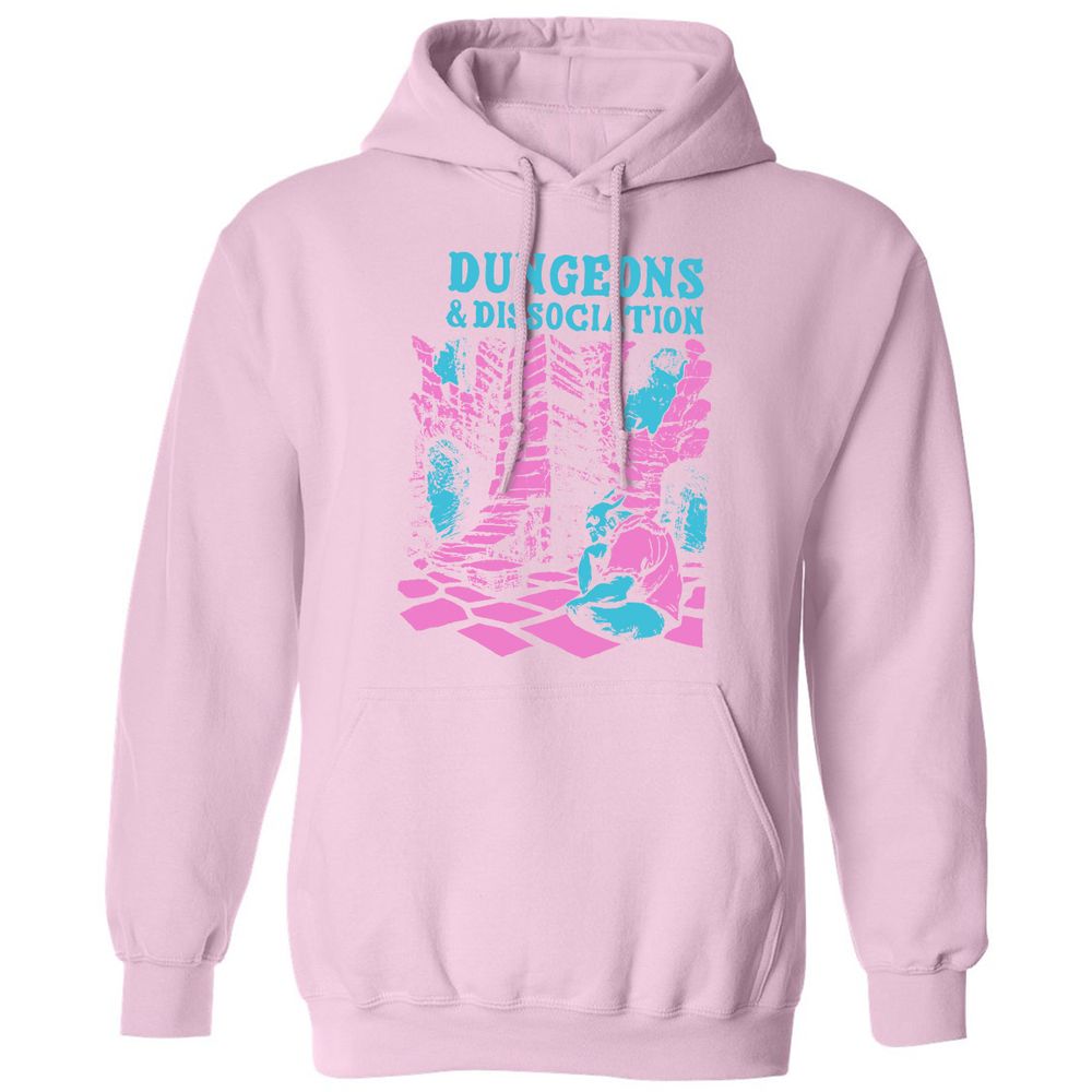 Dungeons And Dissociation Classic Unisex Hoodie - Light Pink - 3