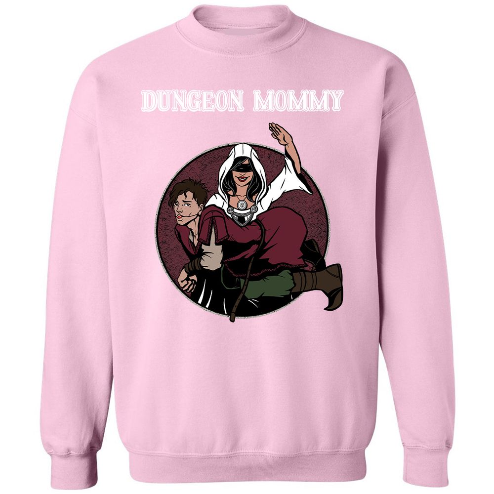 Dominant Dungeon Mommy Classic Unisex Sweatshirt - Light Pink - 3