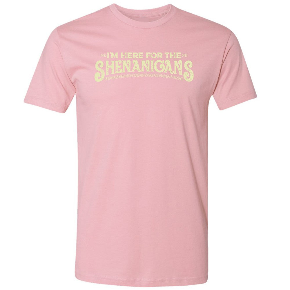 Here For The Shenanigans Premium Unisex T-Shirt - Light Pink - 3