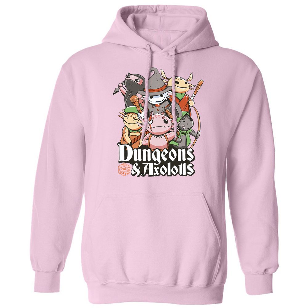 Dungeons And Axolotls Classic Unisex Hoodie - Light Pink - 3