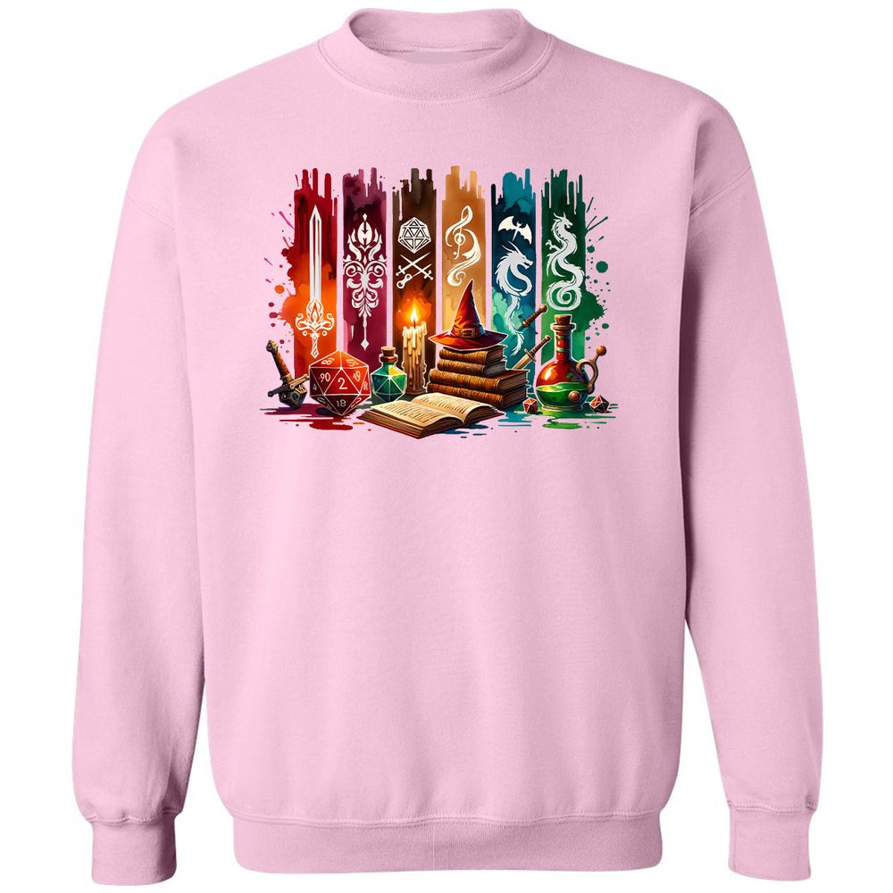 DnD Classes Classic Unisex Sweatshirt - Light Pink - 3