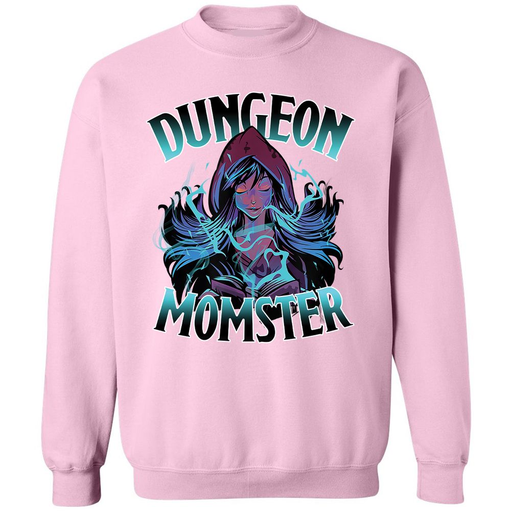 Dungeon Momster Classic Unisex Sweatshirt - Light Pink - 3