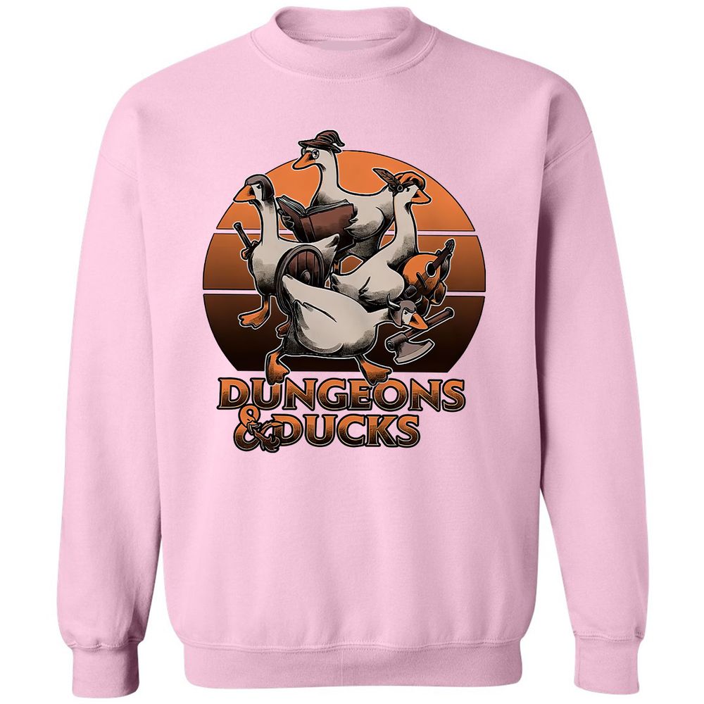 Dungeons And Ducks Classic Unisex Sweatshirt - Light Pink - 3
