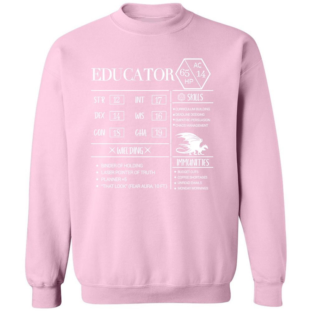 Educator New Classic Unisex Sweatshirt - Light Pink - 3
