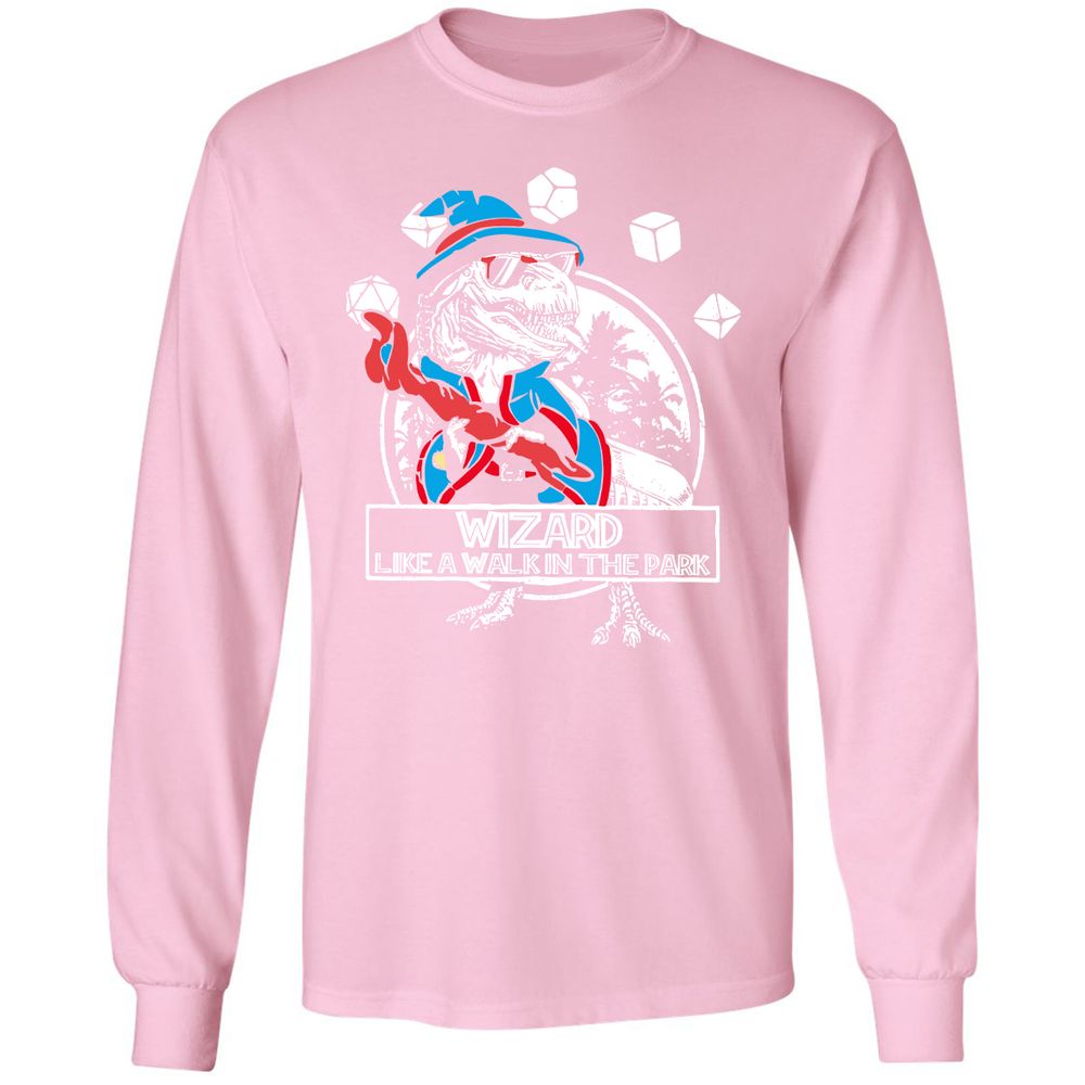 Wizard Like The Walk In The Park Long Sleeve T-Shirt - Light Pink - 3