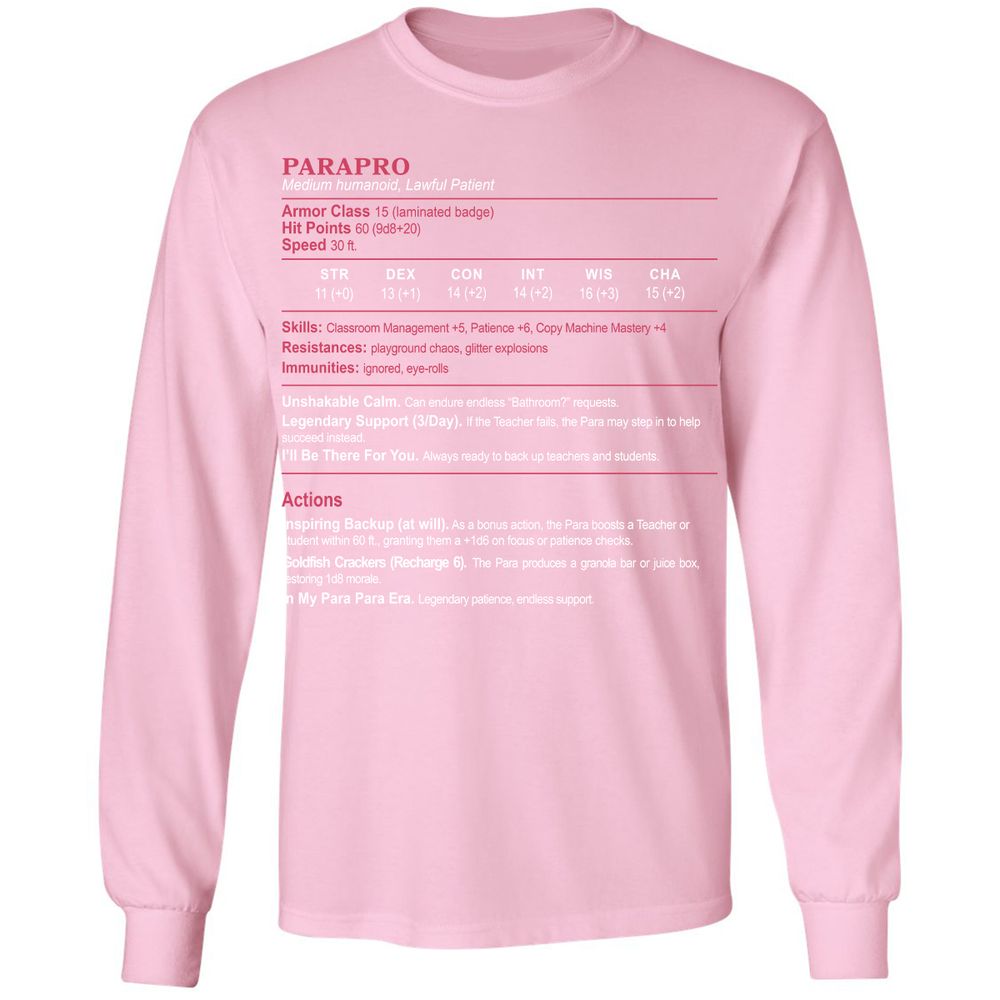 para Long Sleeve T-Shirt - Light Pink - 3