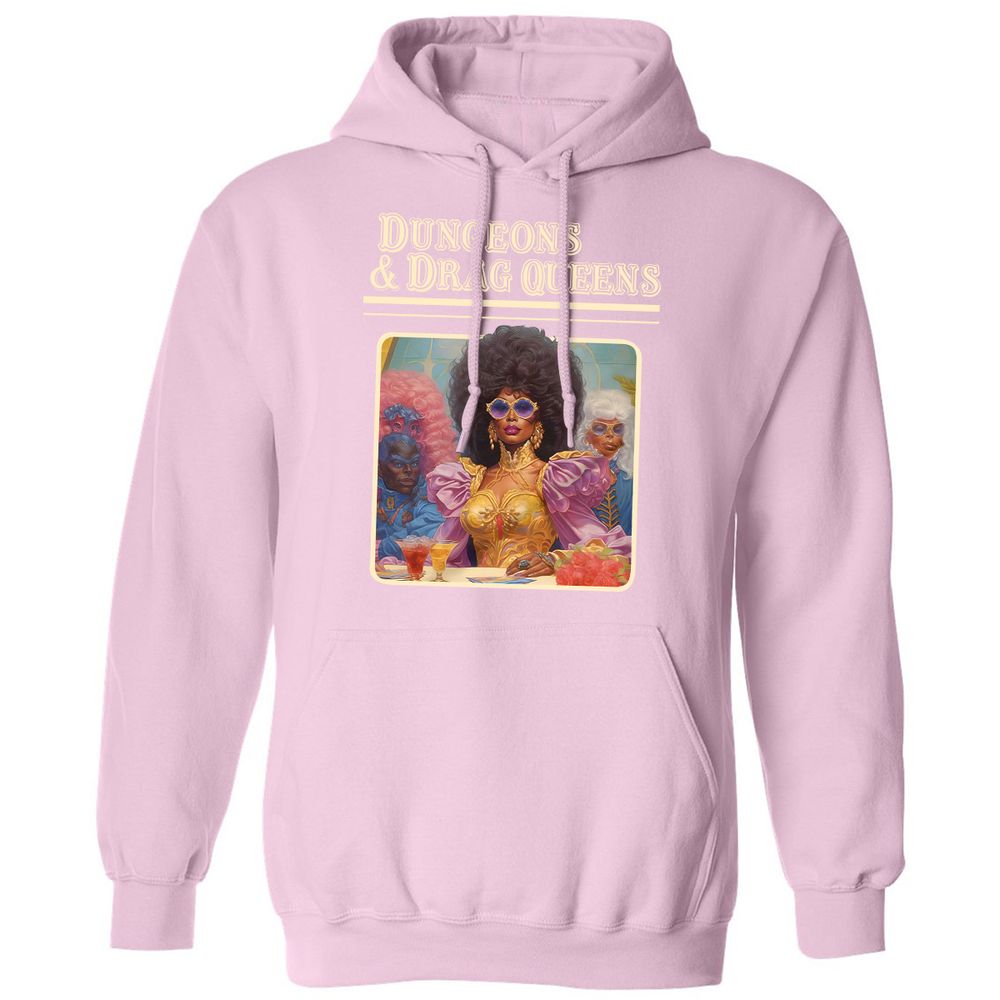 Dungeons & Drag Queens Classic Unisex Hoodie - Light Pink - 3