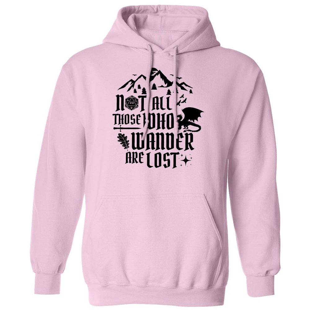 Not All Those Who Wander Are Lost Classic Unisex Hoodie - Light Pink - 3