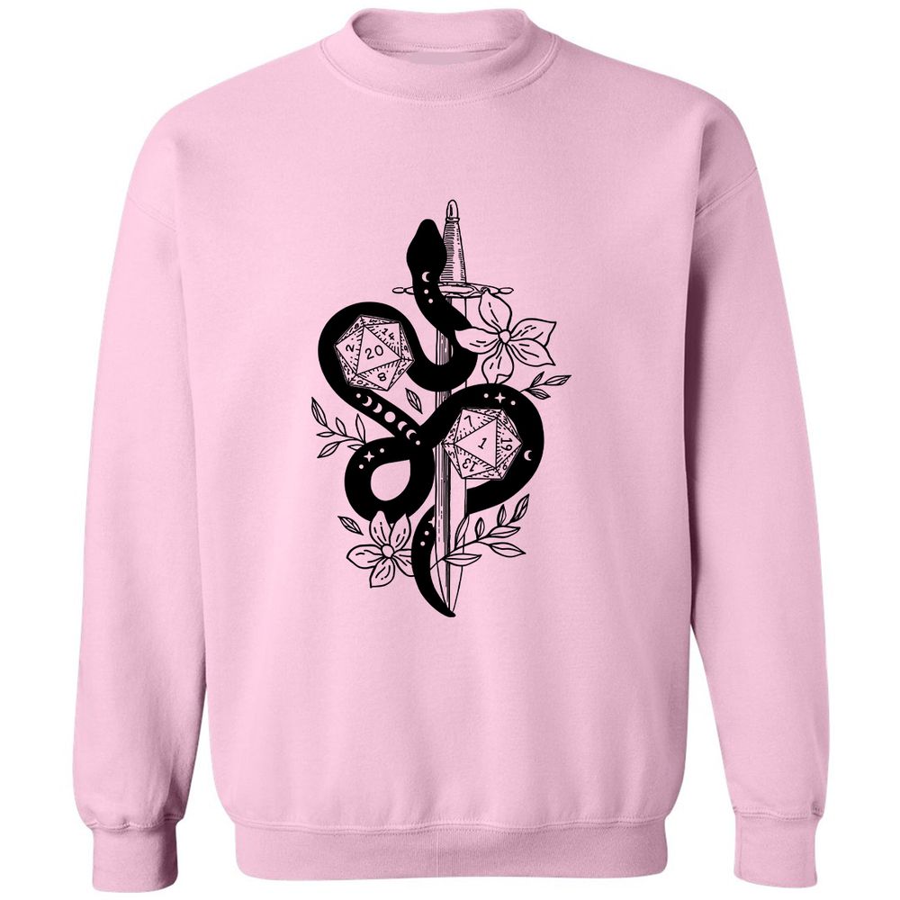 D20 Snake and Sword - Light Pink - 3