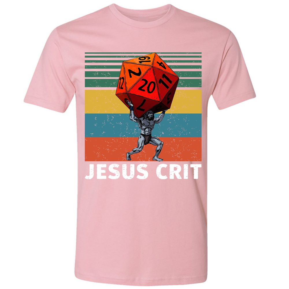 Jesus Crit Premium Unisex T-Shirt - Light Pink - 3