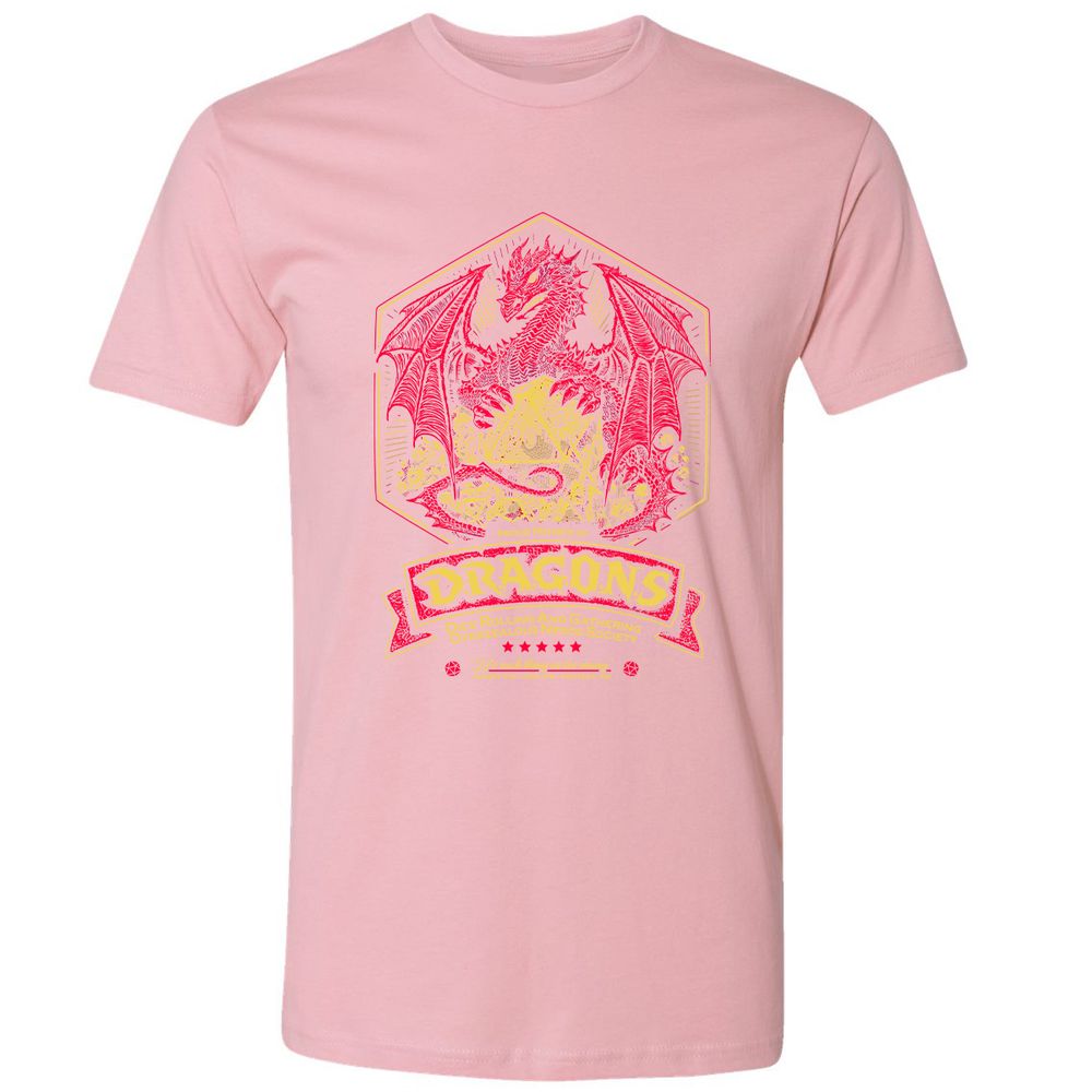 Fantasy Dragon With Dice - Light Pink - 3