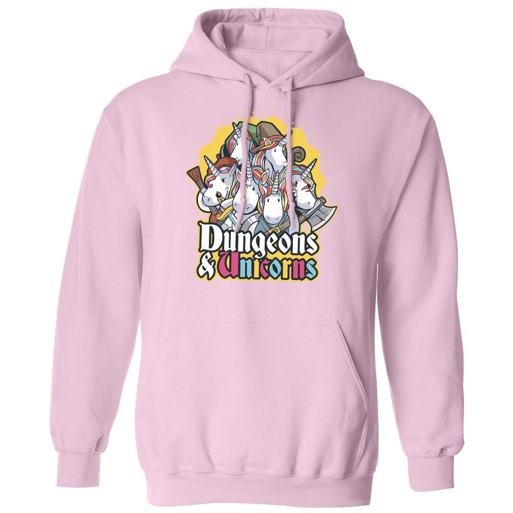 Dungeons And Unicorns Classic Unisex Hoodie - Light Pink - 3