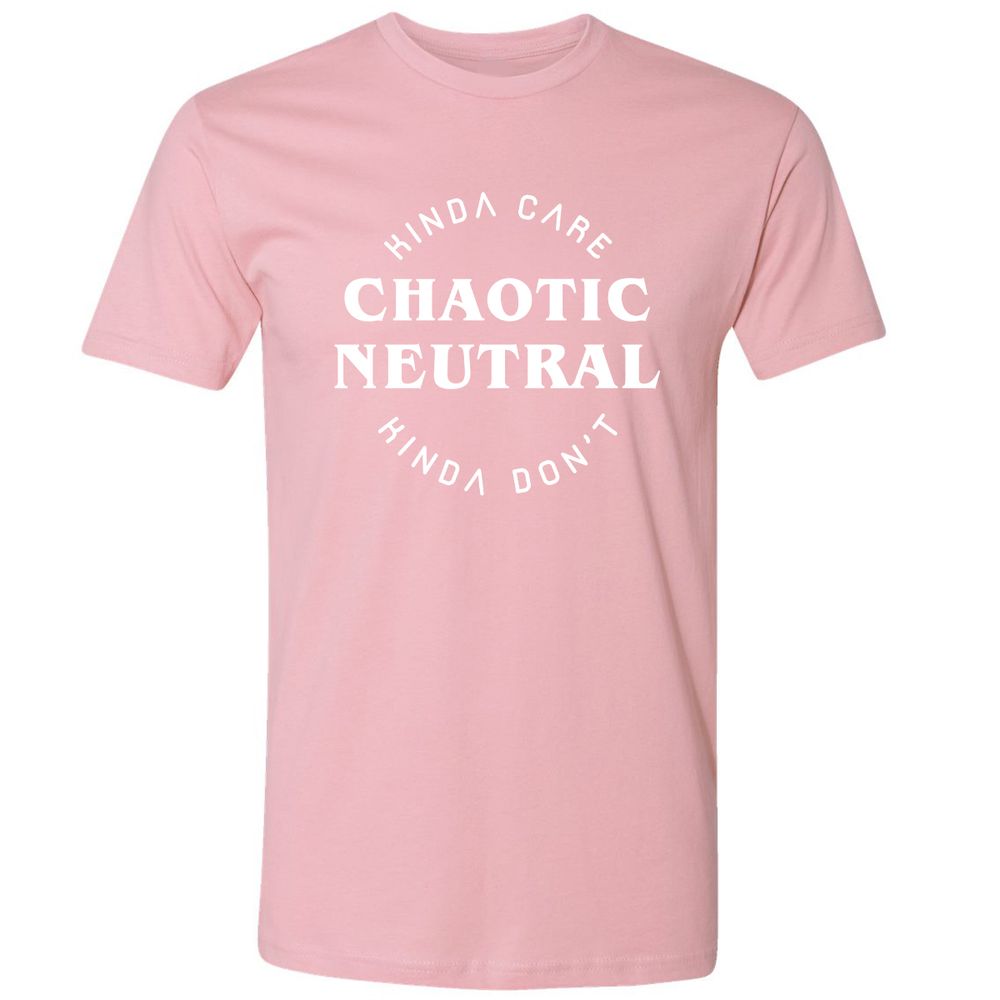 Chaotic Neutral Premium Unisex T-Shirt - Light Pink - 3