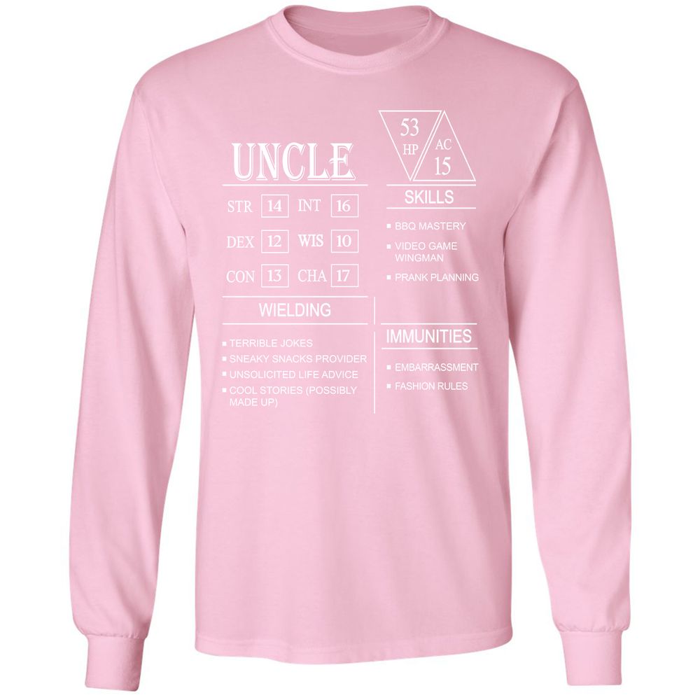 Uncle Stats Long Sleeve T-Shirt - Light Pink - 3