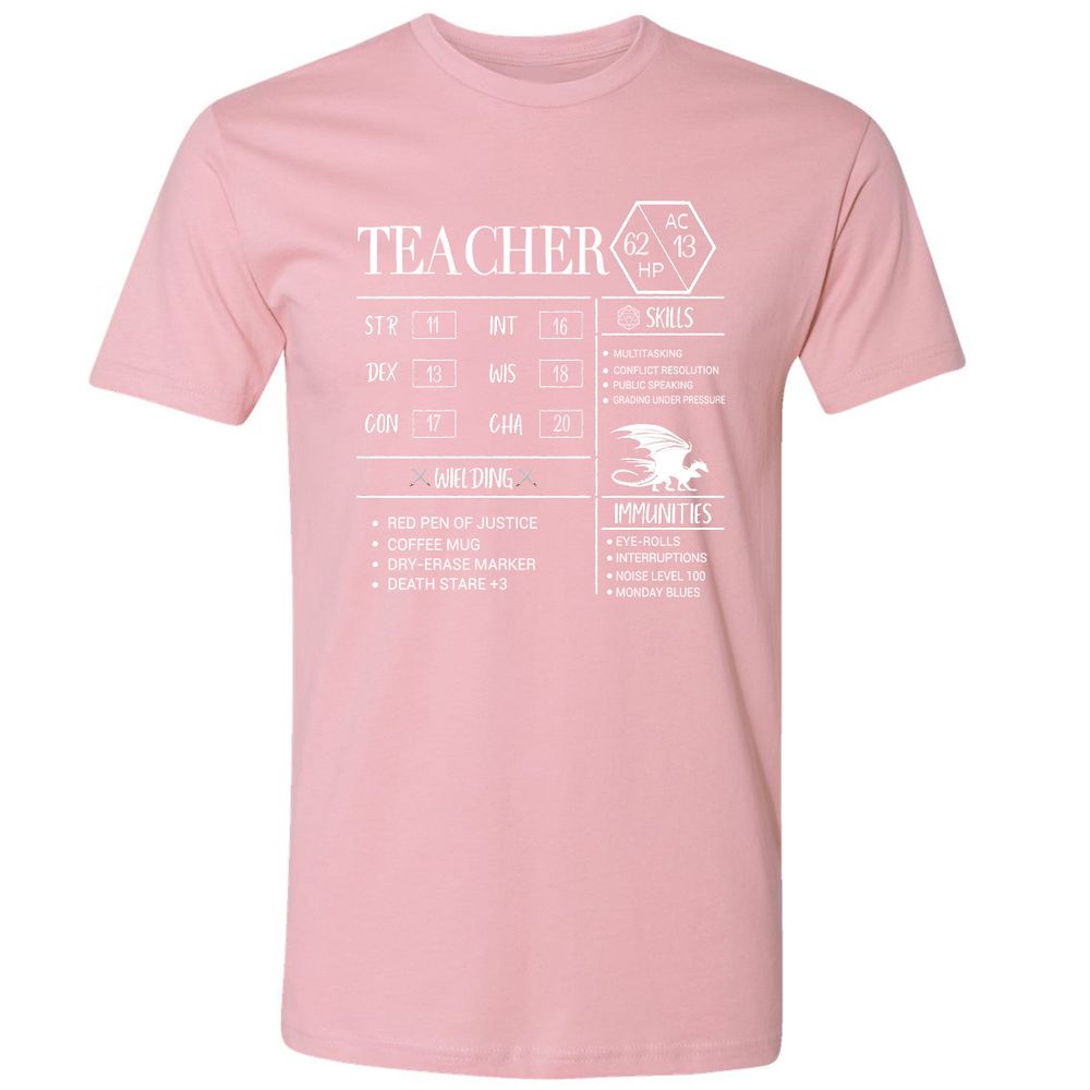 Teacher New Premium Unisex T-Shirt - Light Pink - 3