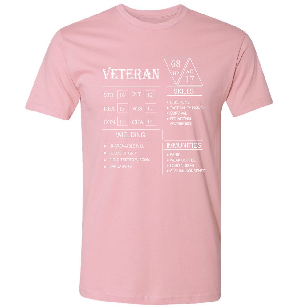 Veteran New Premium Unisex T-Shirt - Light Pink - 3