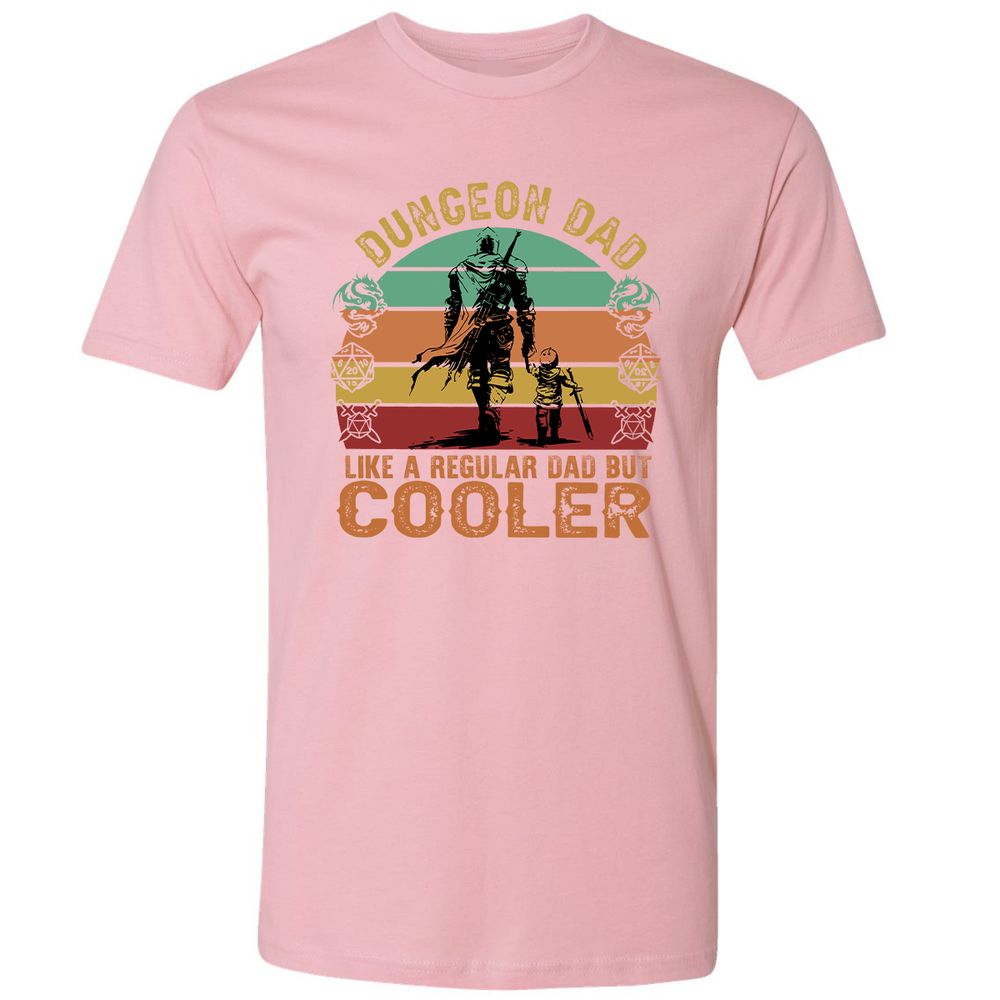 Dungeon Dad Like A Regular Dad Premium Unisex T-Shirt - Light Pink - 3
