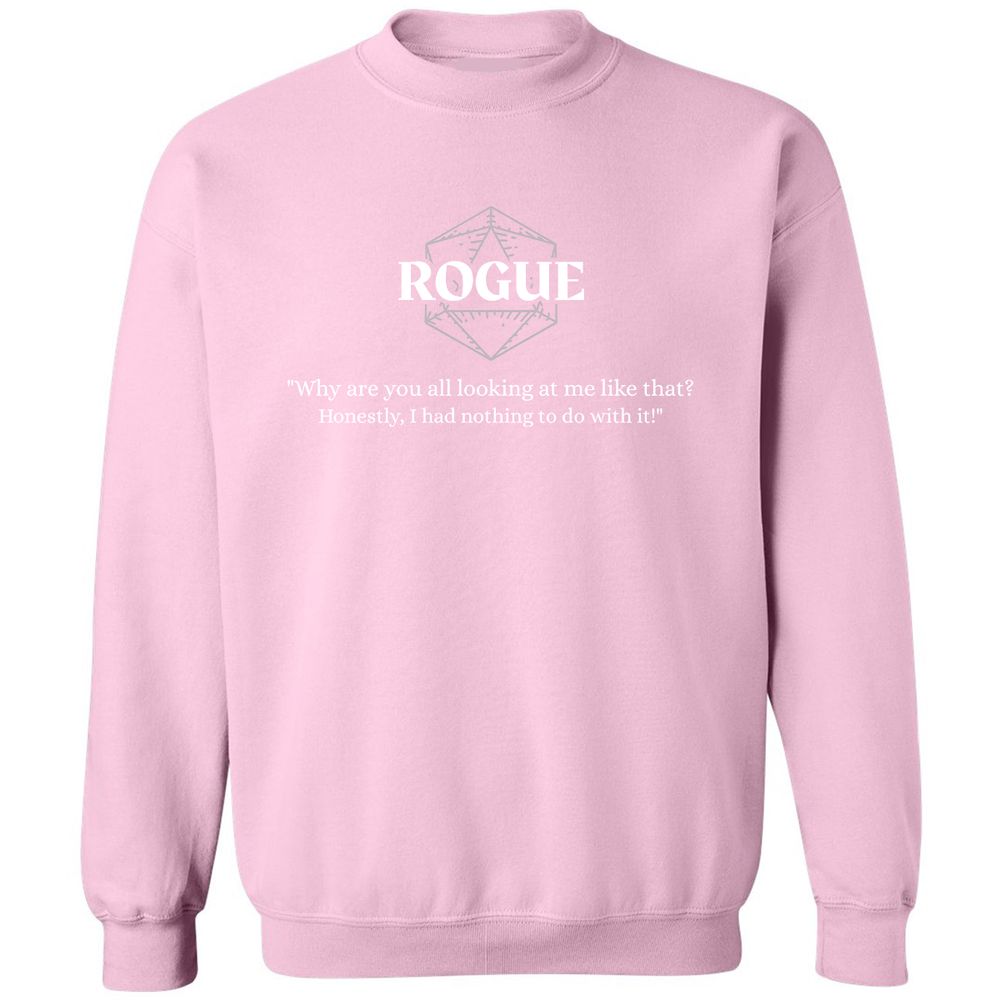 Rogue – Why Are You All Looking At Me Like That Classic Unisex Sweatshirt - Light Pink - 3