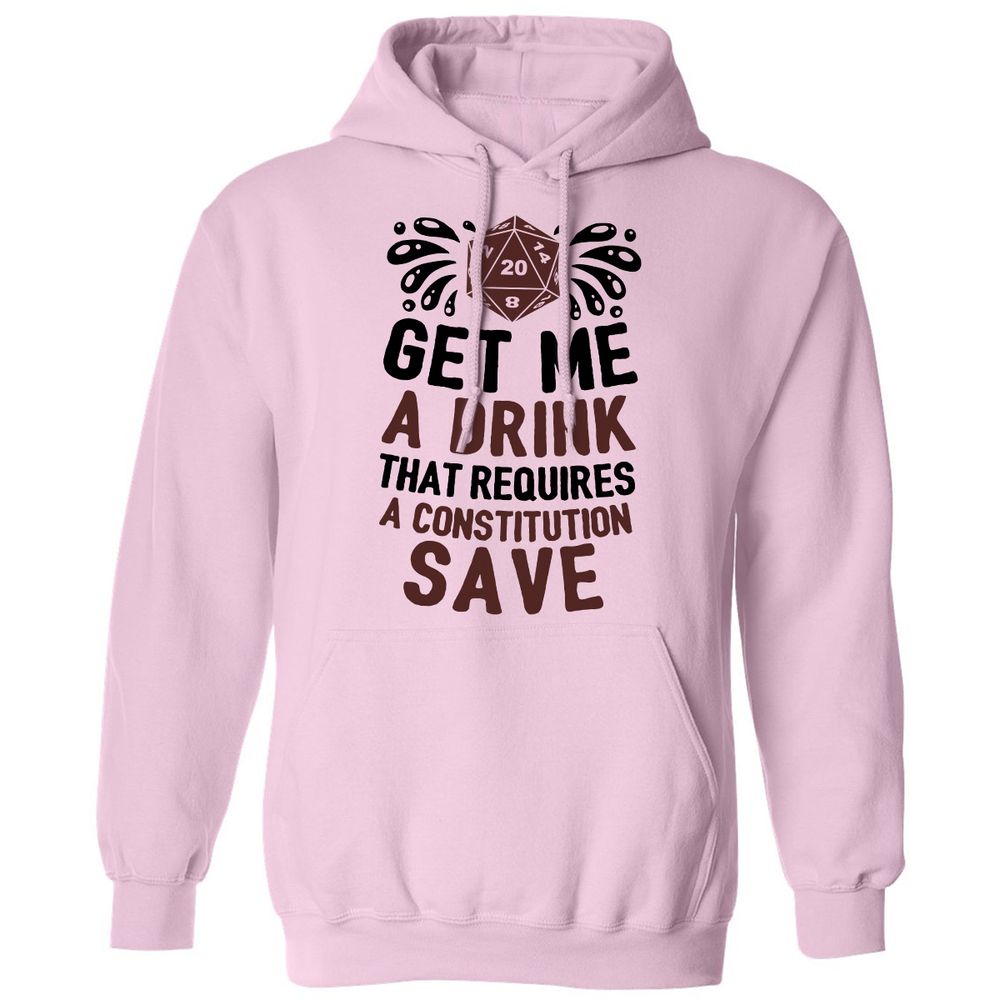 Get Me A Drink Classic Unisex Hoodie - Light Pink - 3