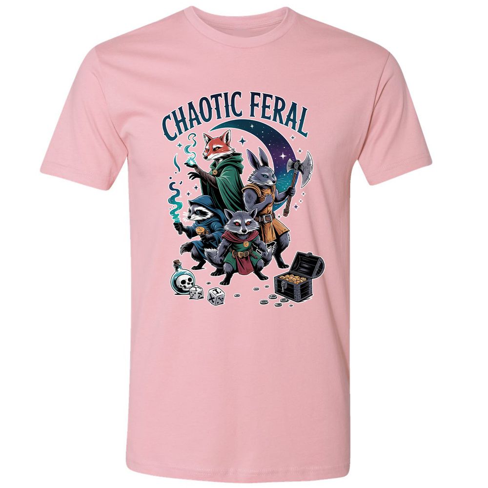 Chaotic Feral Premium Unisex T-Shirt - Light Pink - 3