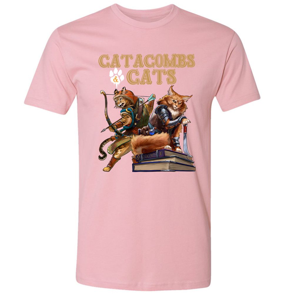 Catacombs & Cats Premium Unisex T-Shirt - Light Pink - 3