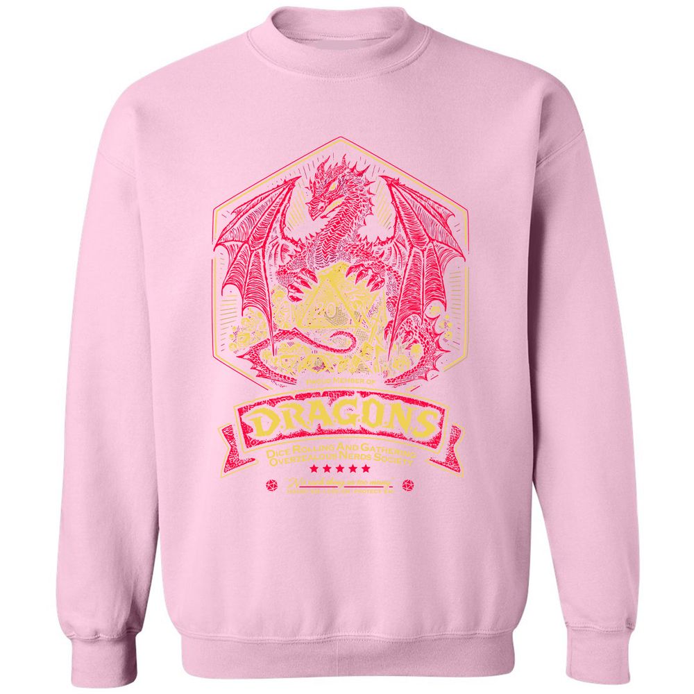 Fantasy Dragon With Dice - Light Pink - 3