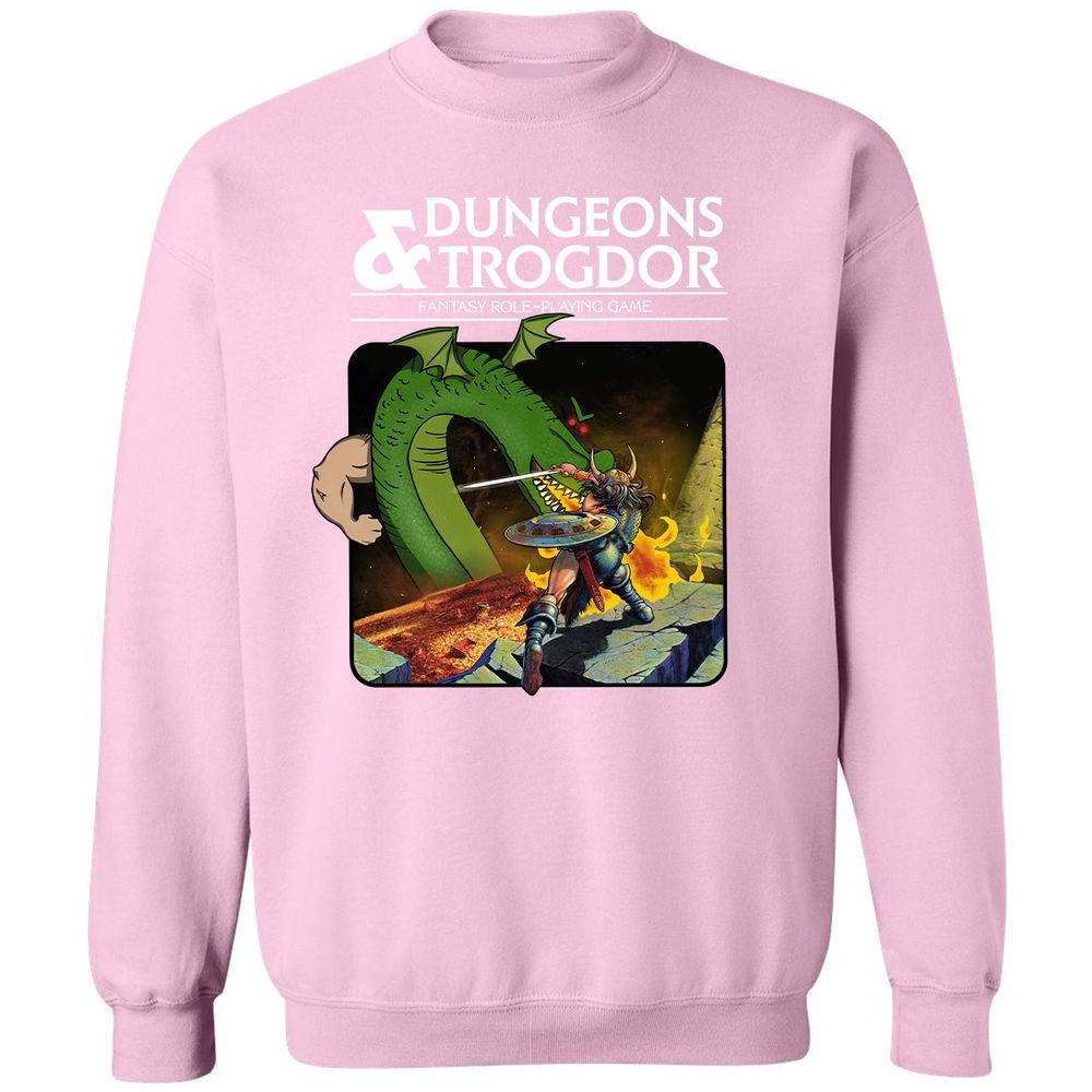 Trogdor Classic Unisex Sweatshirt - Light Pink - 3