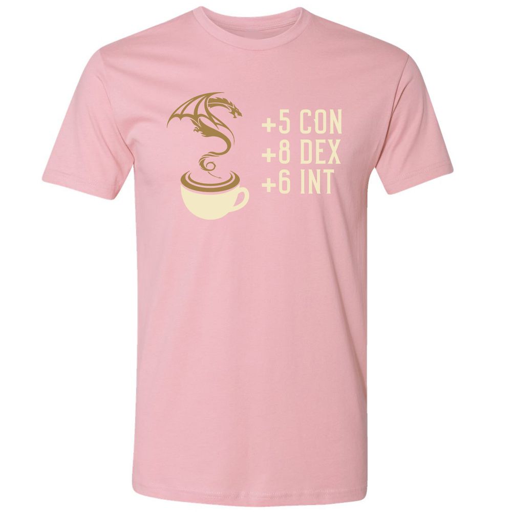 Coffee Dragon Premium Unisex T-Shirt - Light Pink - 3