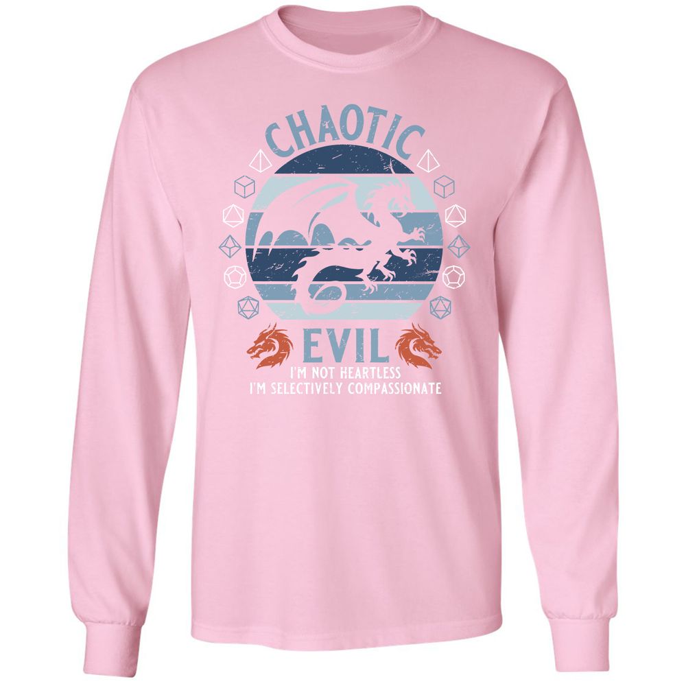 Chaotic Evil 2 Long Sleeve T-Shirt - Light Pink - 3