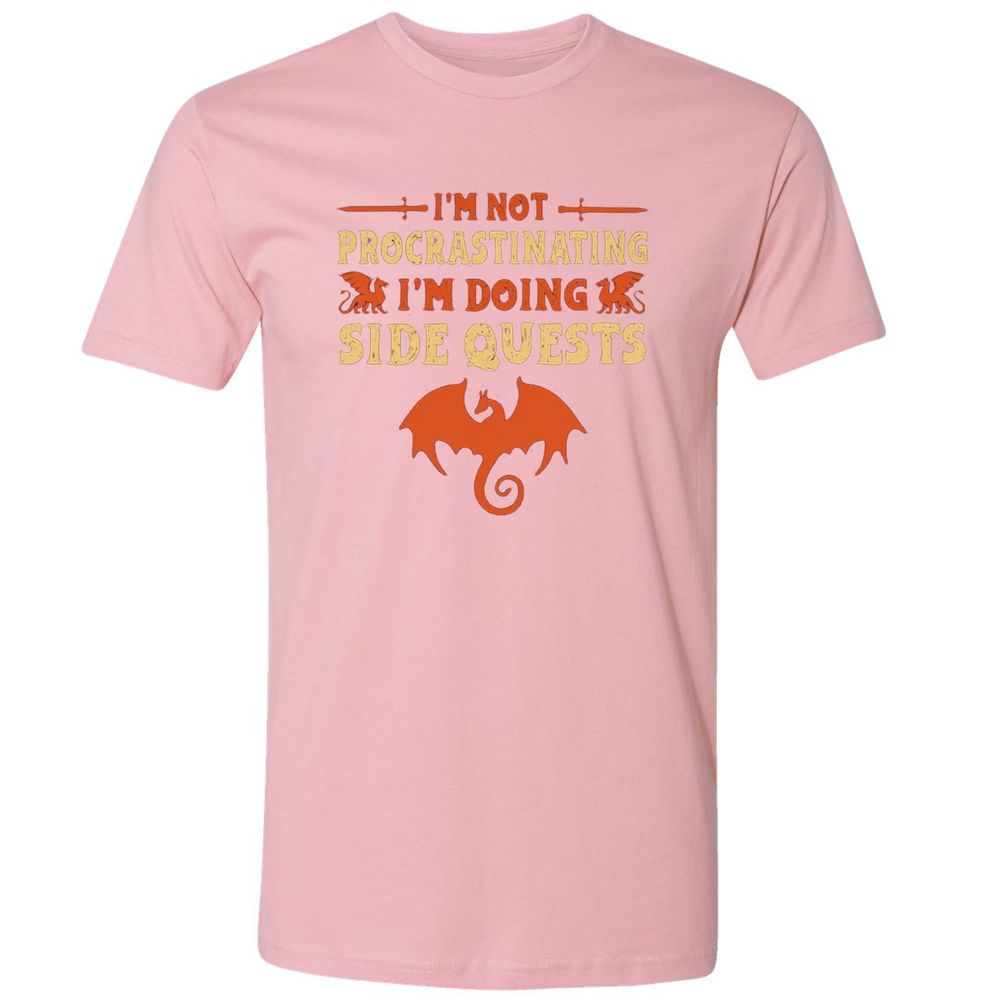 I'm Doing Side Quests Premium Unisex T-Shirt - Light Pink - 3