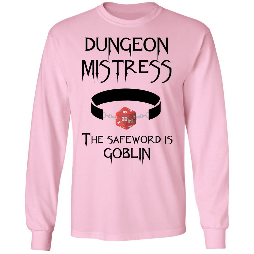 Dungeon Mistress Long Sleeve T-Shirt - Light Pink - 3