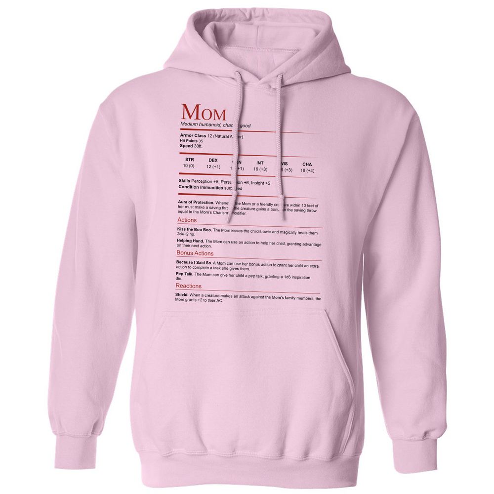 Mom Stats Classic Unisex Hoodie - Light Pink - 3