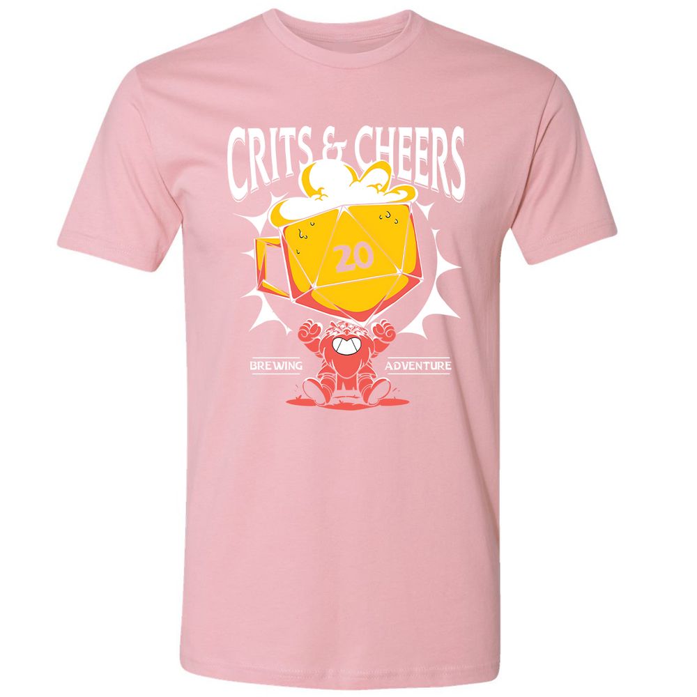 Crits & Cheers Premium Unisex T-Shirt - Light Pink - 3