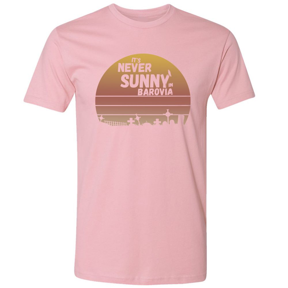 Vintage It's Never Sunny In Barovia Premium Unisex T-Shirt - Light Pink - 3