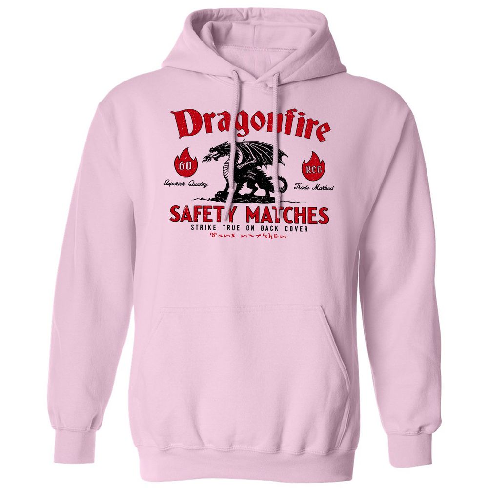 Dragonfire Classic Unisex Hoodie - Light Pink - 3
