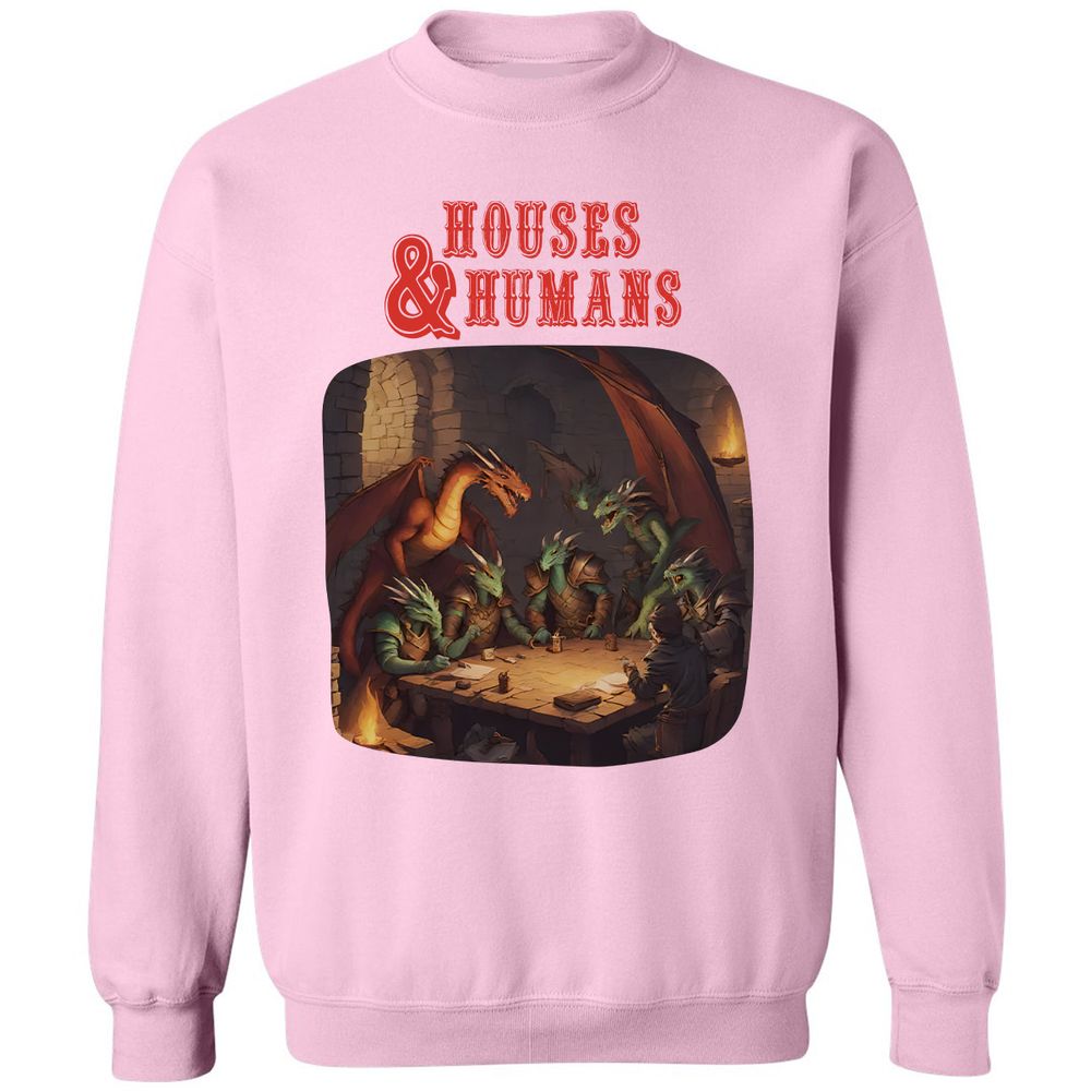 Houses And Humans Classic Unisex Sweatshirt - Light Pink - 3