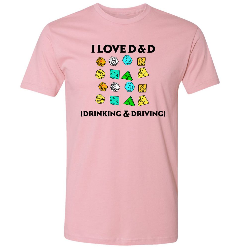 Drinking & Driving Premium Unisex T-Shirt - Light Pink - 3