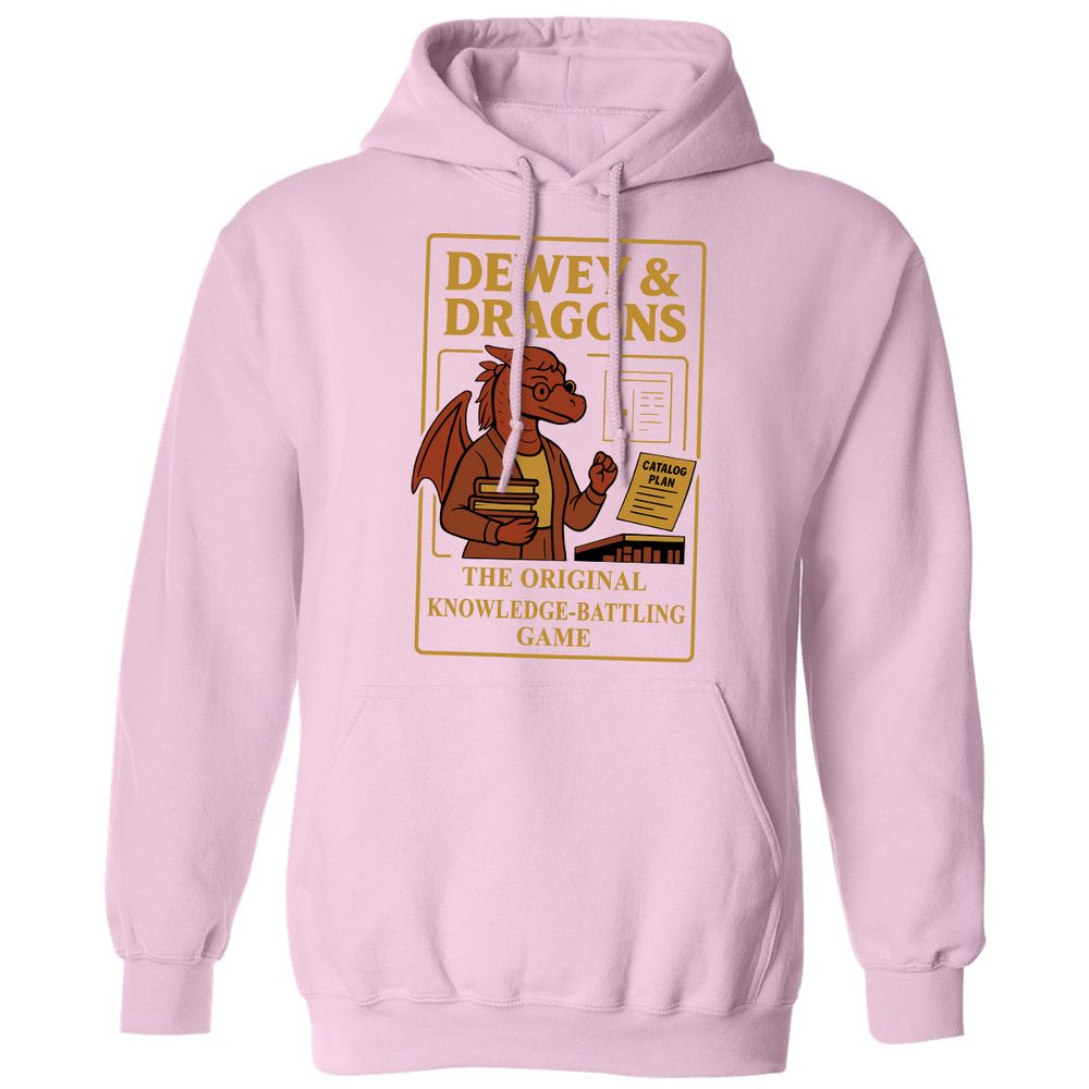 Dewey & Dragons Classic Unisex Hoodie - Light Pink - 3