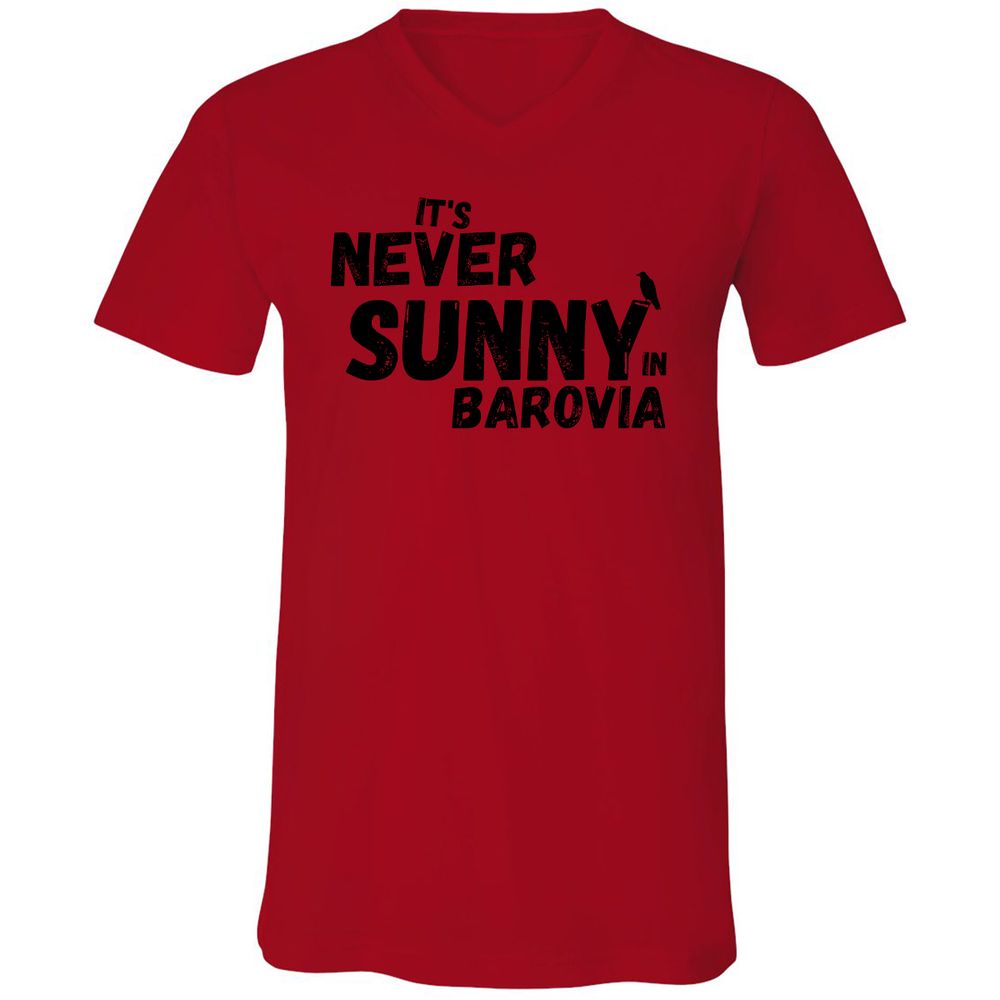 It's Never Sunny In Barovia Unisex V-Neck T-Shirt - Red - 3