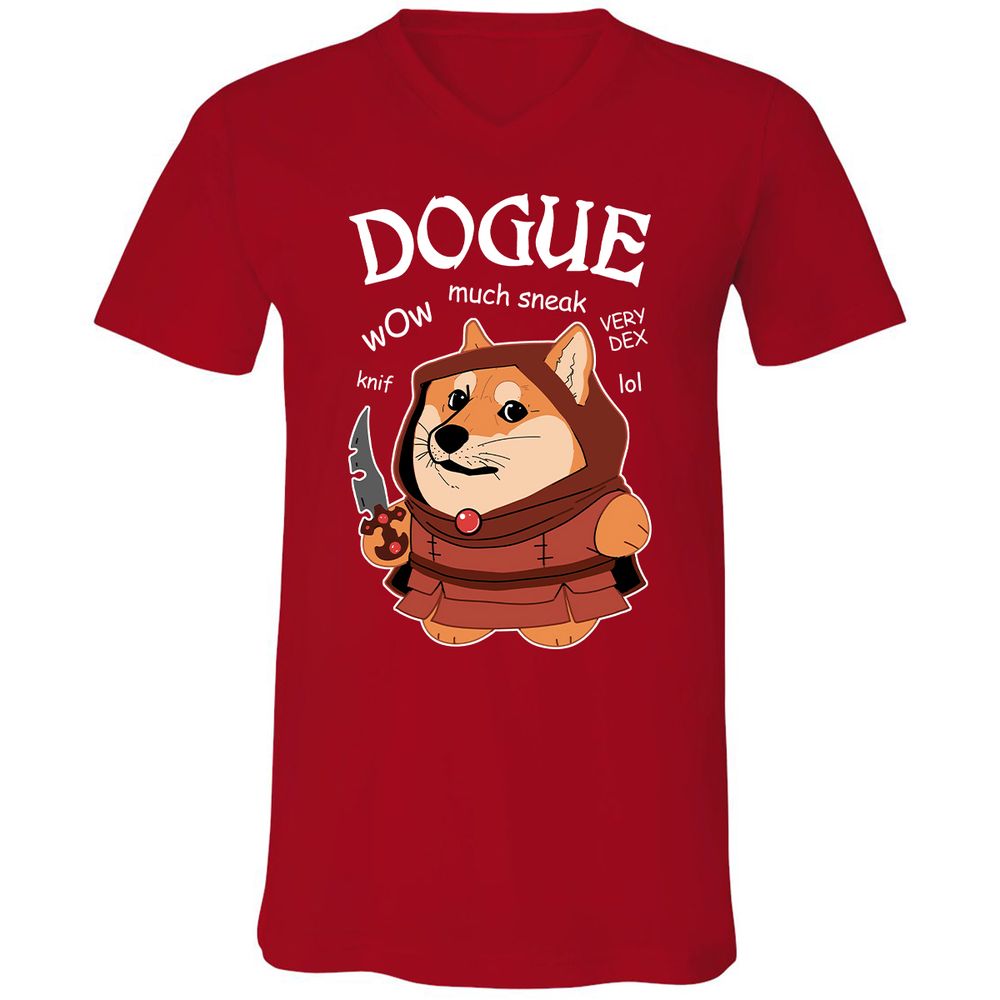 Dogue Class Unisex V-Neck T-Shirt - Red - 3