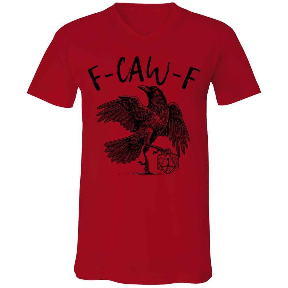 Unisex V-Neck T-Shirt - White - Red - 3