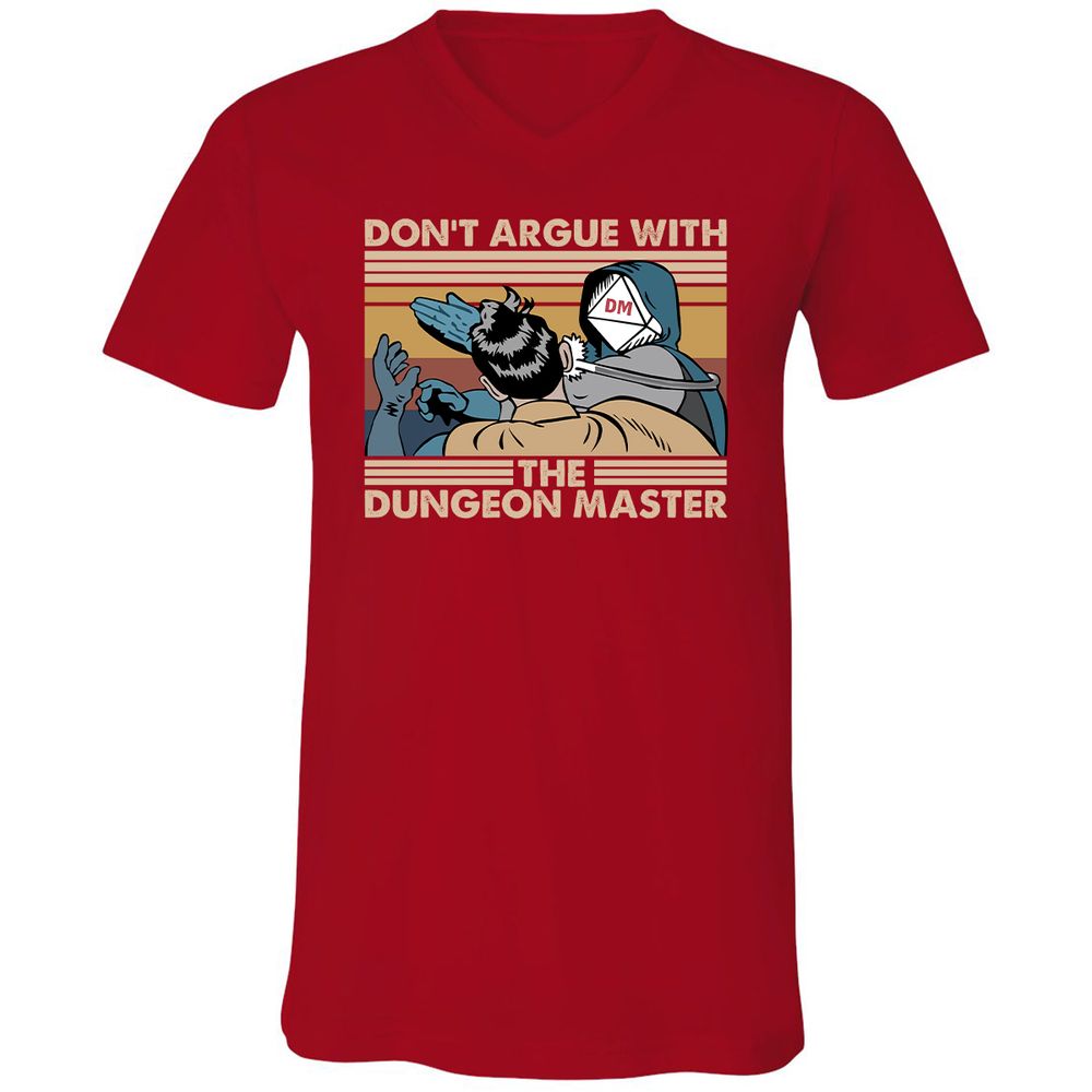 Don't Argue With The DM Unisex V-Neck T-Shirt - Red - 3