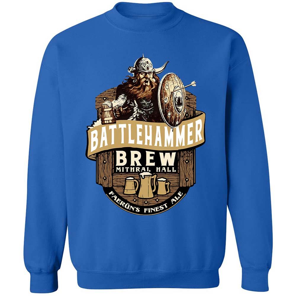 Battlehammer Brew Classic Unisex Sweatshirt - Royal - 3