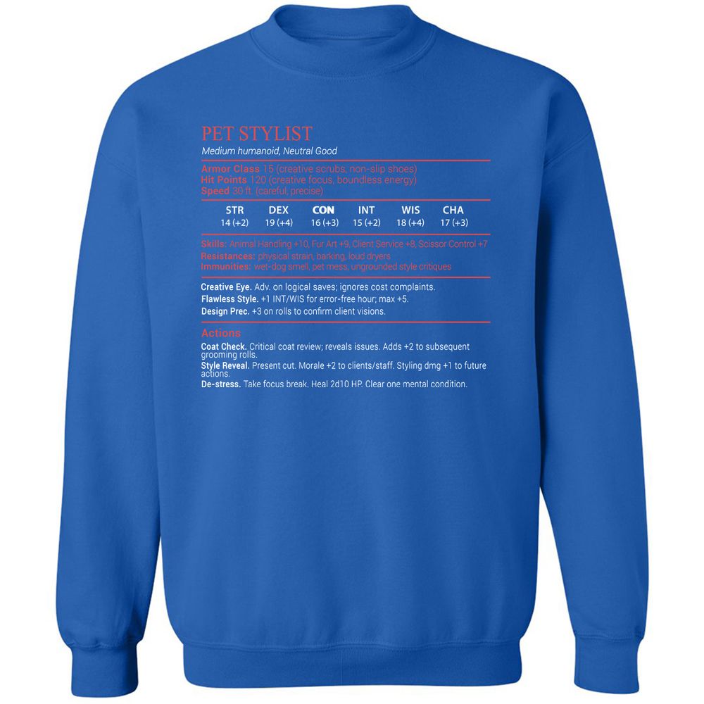 Pet Stylist Stats Block - Royal - 3