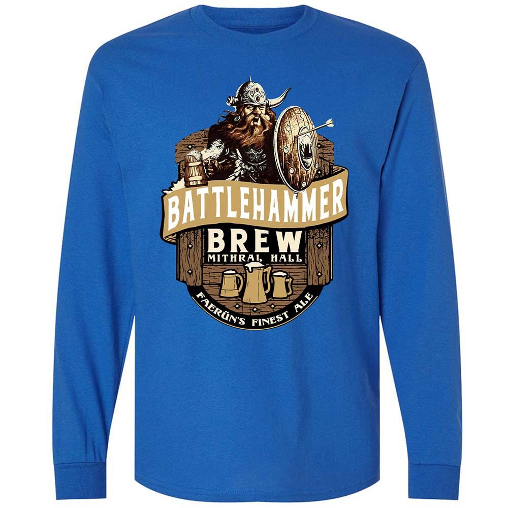 Battlehammer Brew Long Sleeve T-Shirt - Royal - 3