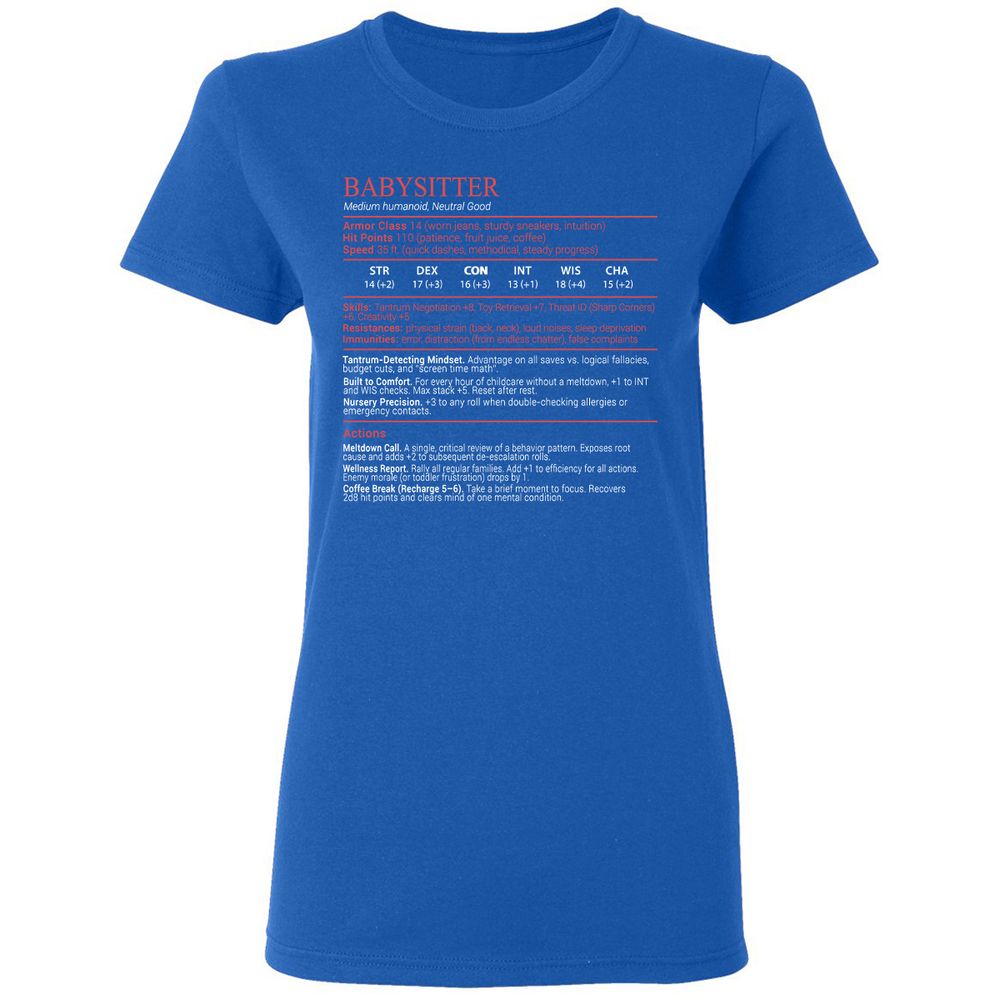 Baby Sitter Stats Block - Royal - 3