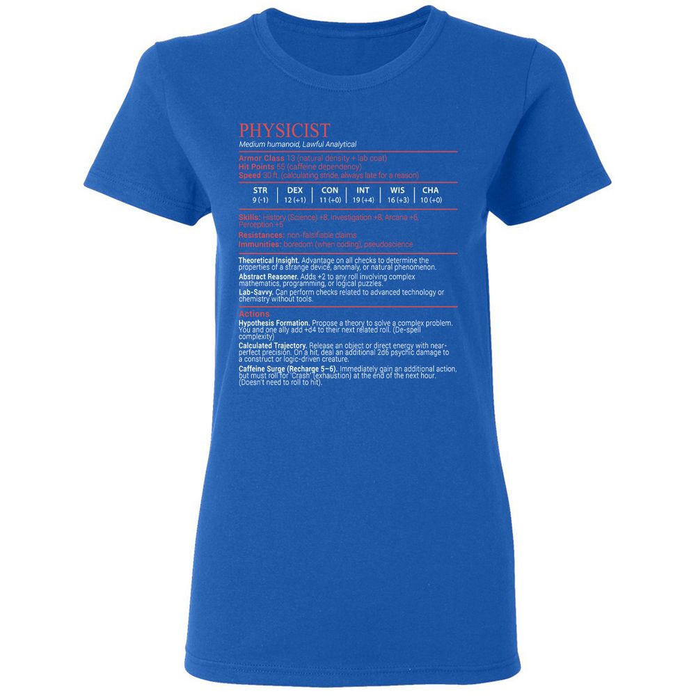 Physicist Stats Block - Royal - 3