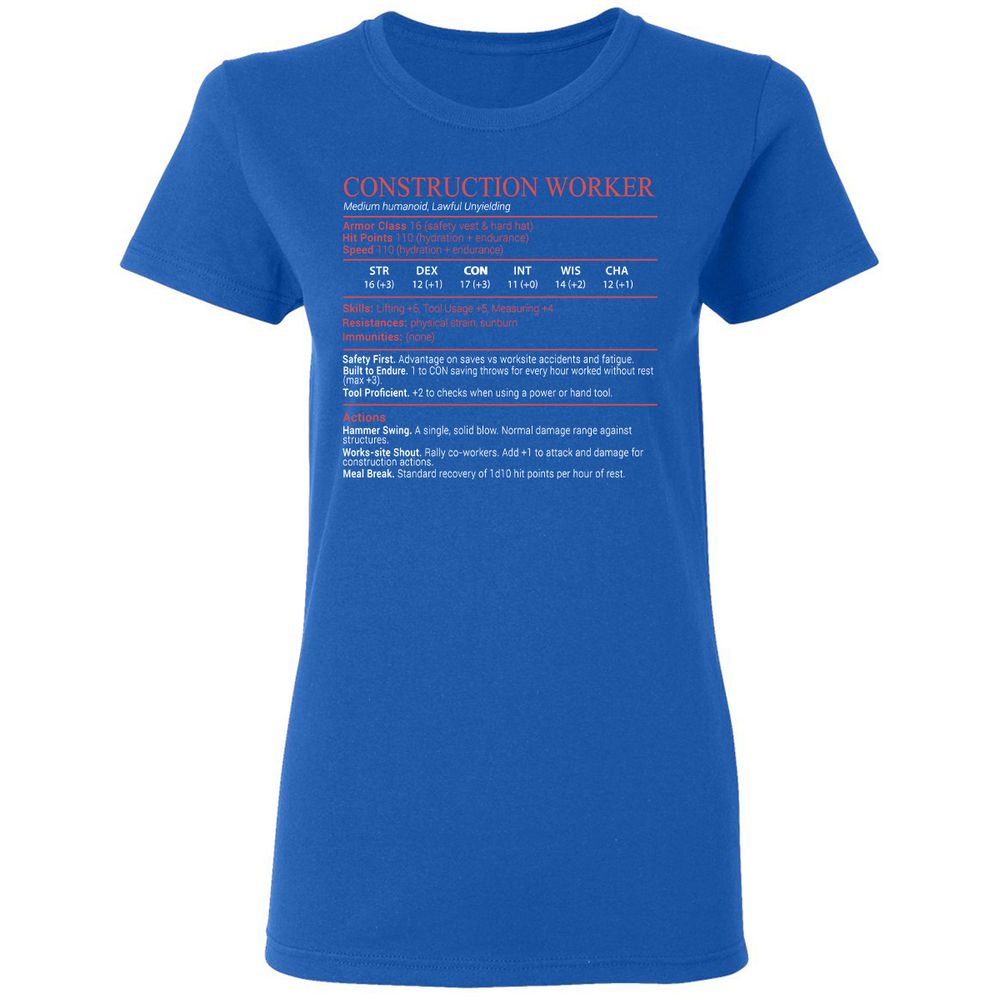 Construction Worker Stats Block - Royal - 3