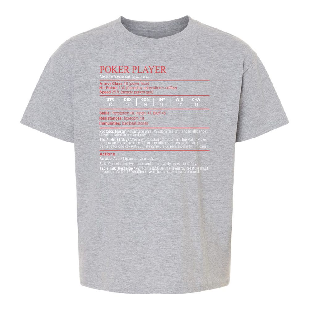 Poker Player Stats Block - Sport Grey - 3