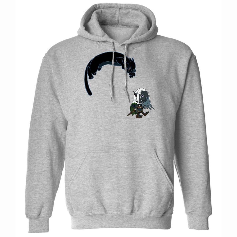 Drizzt and Guenhwyvar Classic Unisex Hoodie - Sport Grey - 3